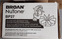 Broan NuTone BP27 Fan Motor and Blower Wheel