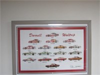 Framed Darrell Waltrip Cars