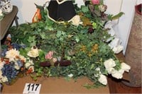 Box Lot of Flowers/Greenery