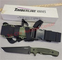 *Timberline knife in box + sheath and leg straps