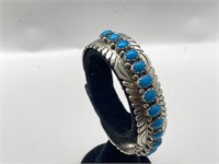 46g Turquoise & Silver Cuff Bracelet