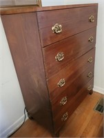 5 Drawer Wooden Tall Chest