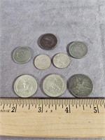 SILVER QUARTERS, SILVER DIMES AND V NICKELS