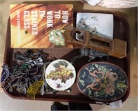 STAINED GLASS, BOXES, FIREPLACE BEETLE, MORE