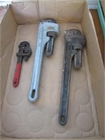 Three Pipe Wrenches (Two 14" Ridges)