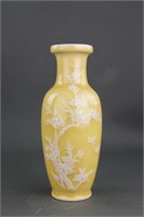 Chinese Republic Yellow Ground Porcelain Vase