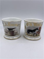 Farrier Porcelain Occupational Shaving Mugs