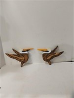 2 Intarsi By Nick Hanging Wood Pelicans  U15A