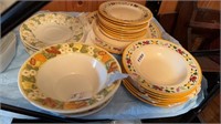 Franciscan dishes and additional