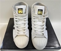 ADIDAS PRO MODEL WHITE HIGH TOP SNEAKERS