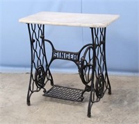 Cast Iron Sewing Machine Base with Marble Top