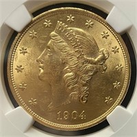 1904 $20 Liberty Head Gold Double Eagle