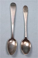 1796 & 1819 American Silver Teaspoons
