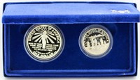 1986 US Mint Ellis Island Silver & Half Dollar Set