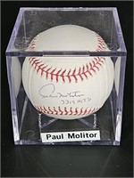 Autographed Paul Molitor Baseball, 3319 hits