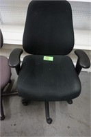 Black Roll Around Chair With Arm Rest