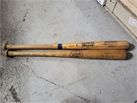2 Vintage Wood Baseball Bats
