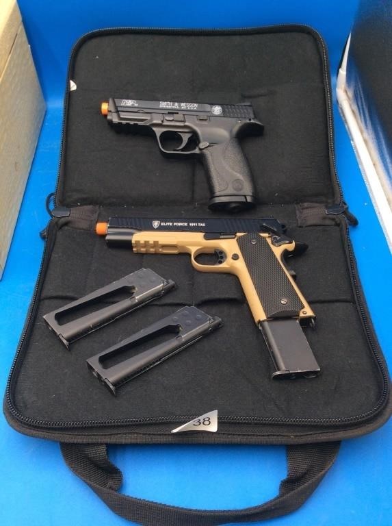 Two CO2 Air Pistols with Case