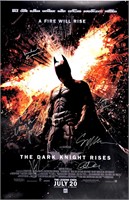 Autograph Batman Dark Knight Rises Poster