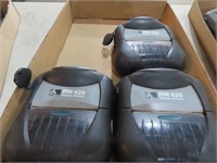 (3)Zebra RW 420 mobile printer.