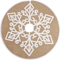 HOHOTIME Burlap Christmas Tree Skirt-30in