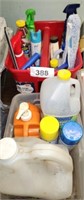 2 LOTS CLEANING SUPPLIES & CARRIER