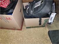 2 BOXES OF BACKPACKS & OTHER ITEMS