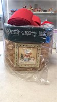 2 Nesting baskets with Hallmark and misc items NEW