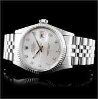 Diamond 36mm Rolex DateJust 18K/SS Watch