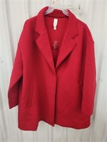 Size 2X, Wynne Collection scuba coat red