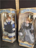 2 Large Porcelain Dolls in boxes