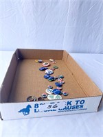 Box of 44 Pin Back Political Buttons