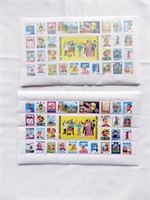 Tintin. Planche de timbres éditée par Côte d’or