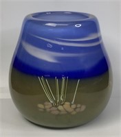 Fireworks Art Glass Vase Williamston MI