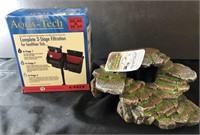 Aqua-Tech 3 stage filtration & great reptile Cave