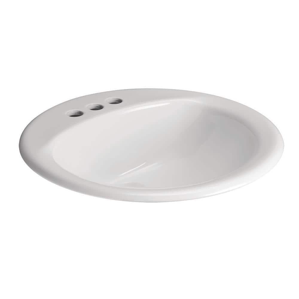 Glacier Bay Drop-in Bathroom Sink in White $40