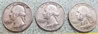 3 1960 Silver Quarters