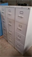 (4) Light Grey Filing Cabinets