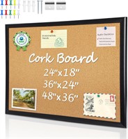 ORIENTOOLS Framed Cork Board  10 Pins 24*18