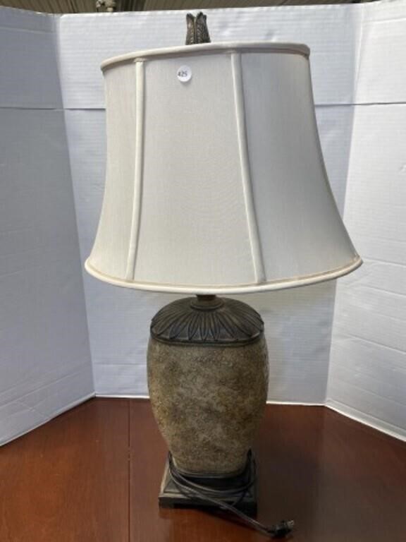 Large Table Lamp With Resin Base, 33 "