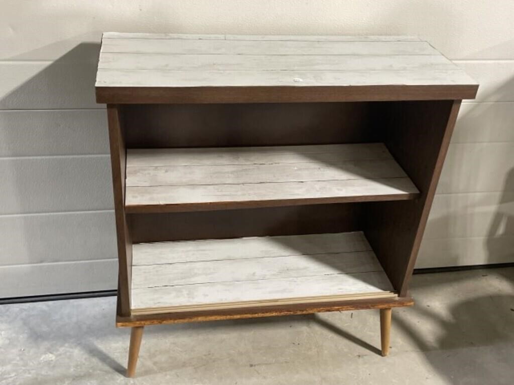 Bookshelf With Mactac Faux Wood On Shelves.