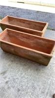 2 terra cotta planters, says made in Italy