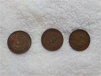 British 1955, 1958, 1960 Half Pennies