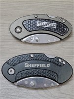 (2) Utility Knives: Sheffield, Craftsman