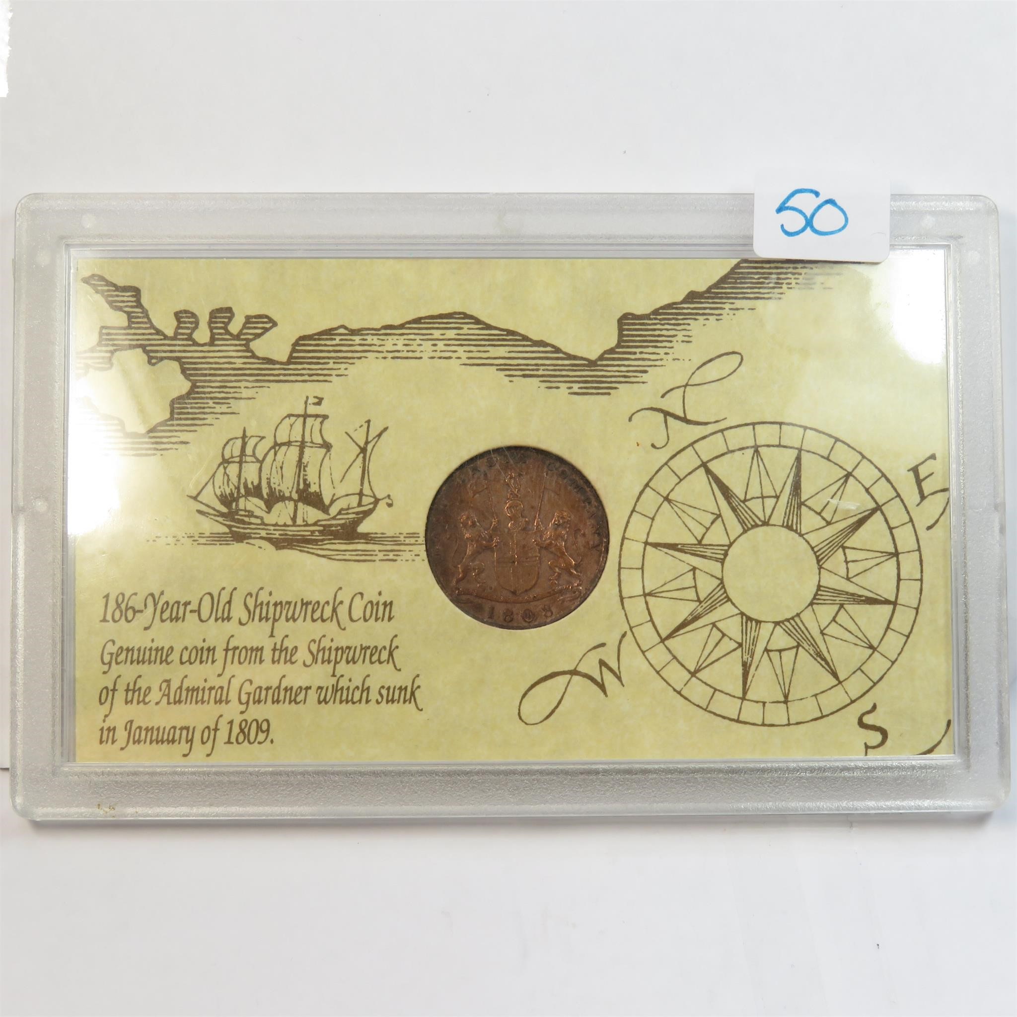 1808 Shipwreck Admiral Gardner Coin