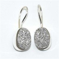 Silver Silver Druzy(10.5ct) Earrings