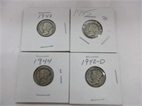 4 mercury dimes