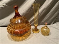 VTG Empoli Hand Blown Amber Circus Tent Candy
