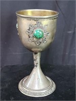 Vintage 925 sterling silver Judaica Kiddush cup