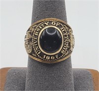 1985 Univ of Illinois 10k Yellow Gold Class Ring